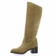 Gianni crasto Bottes cuir velours camel