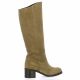 Gianni crasto Bottes cuir velours camel