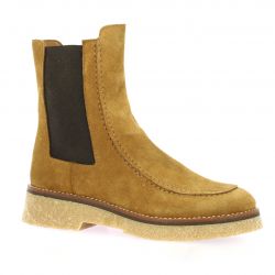 Caty Boots cuir velours camel