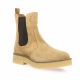 Caty Boots cuir velours taupe