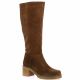 Caty Boots cuir velours cognac