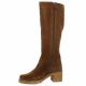 Caty Boots cuir velours cognac