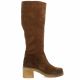 Caty Boots cuir velours cognac