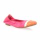 Reqins Ballerines cuir velours orange/fuchsia