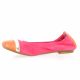 Reqins Ballerines cuir velours orange/fuchsia