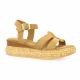 Reqins Nu pieds cuir velours camel