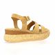 Reqins Nu pieds cuir velours camel