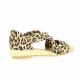 Exit Nu pieds cuir poulain leopard