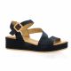 K.mary Nu pieds cuir velours marine