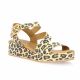 K.mary Nu pieds cuir velours leopard