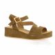 K.mary Nu pieds cuir velours camel