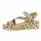 K.mary Nu pieds cuir velours leopard