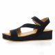 K.mary Nu pieds cuir velours marine