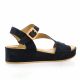 K.mary Nu pieds cuir velours marine