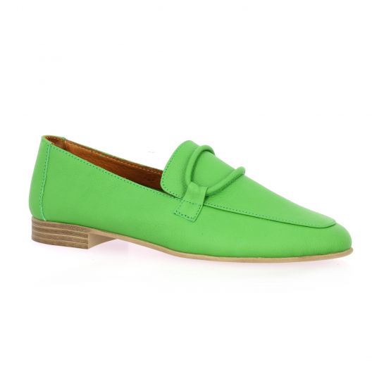 Coco abricot Mocassins cuir vert gazon