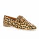 Coco abricot Mocassins cuir leopard