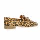 Coco abricot Mocassins cuir leopard