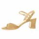 Fremilu Nu pieds cuir velours camel