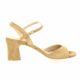 Fremilu Nu pieds cuir velours camel