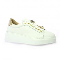 Step Baskets cuir blanc