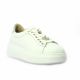 Step Baskets cuir blanc/argent